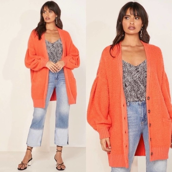 Free People.   Oversized Cardigan Sweater NEW Size Medium - Picture 1 of 14